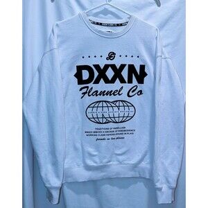 Dixxon Flannel Co Women’s Black Tech Crewneck Sweatshirt White Size XL